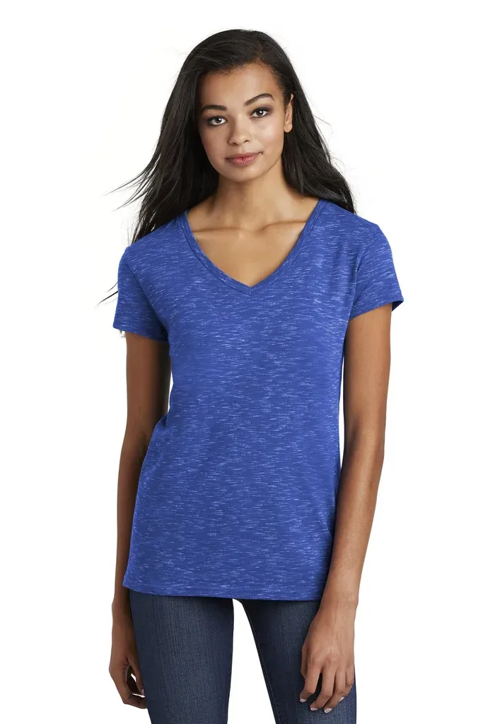 District ® Women's Medal V-Neck Tee. DT664 - additional view 3