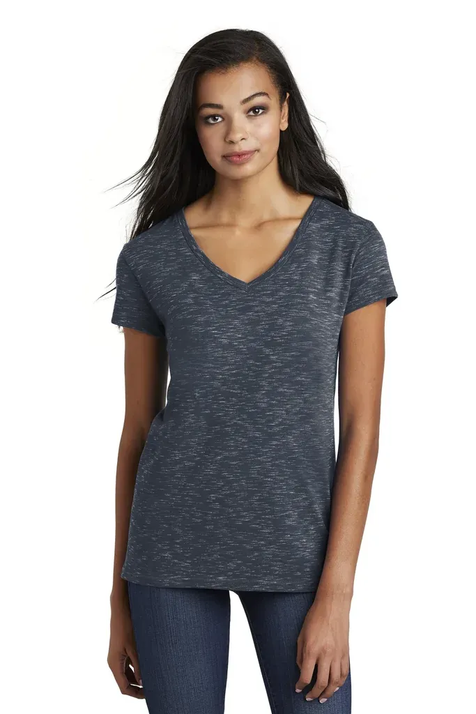 District ® Women's Medal V-Neck Tee. DT664 - additional view 4