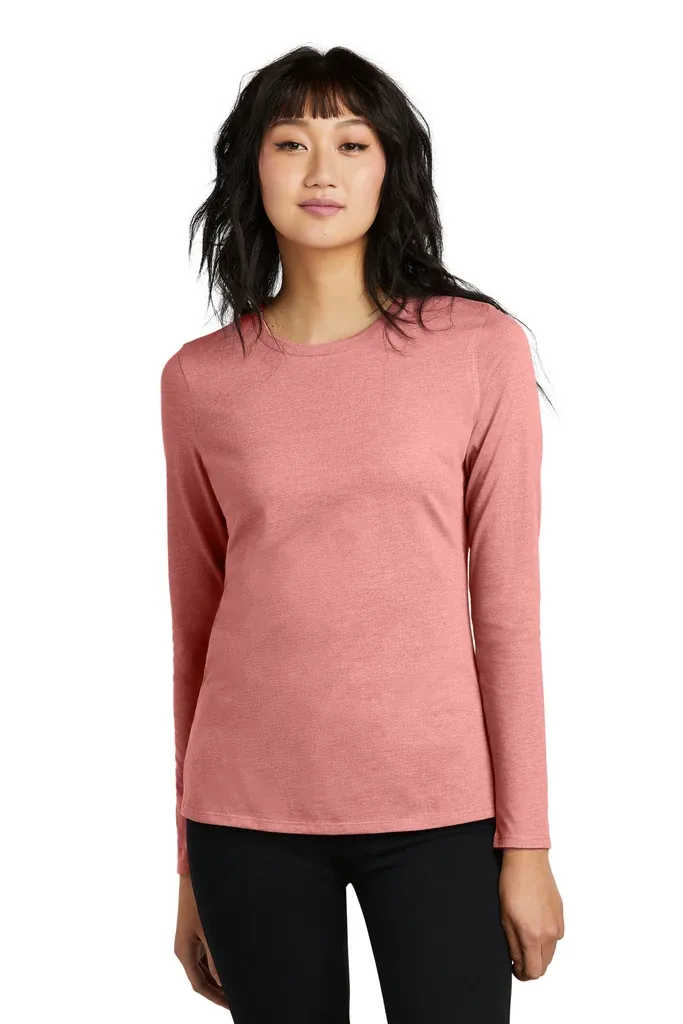 District® Women's Perfect Blend® CVC Long Sleeve Tee DT110 - additional view 1