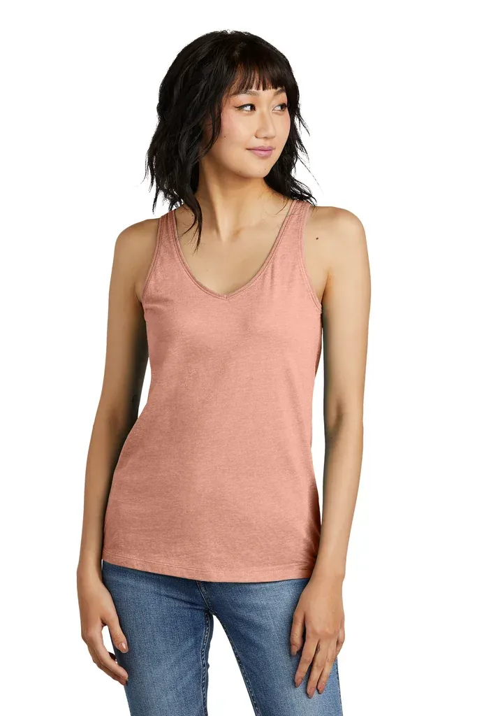 District® Women's Perfect Blend® CVC V-Neck Tank DT154 - additional view 3