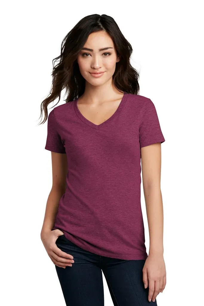 District® Women's Perfect Blend® CVC V-Neck Tee. DM1190L - additional view 9