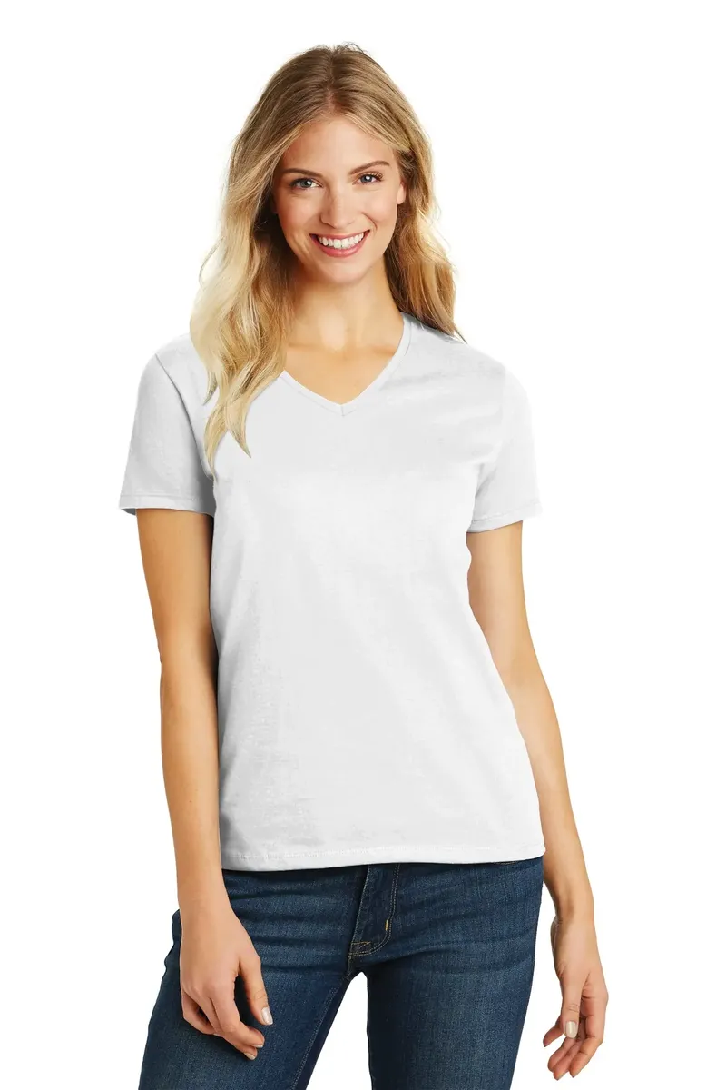 District® Women's Perfect Blend® CVC V-Neck Tee. DM1190L - additional view 14