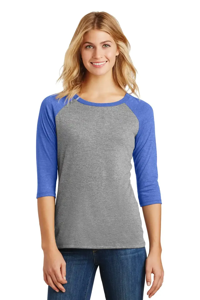 District® Women's Perfect Tri® 3/4-Sleeve Raglan. DM136L - additional view 7