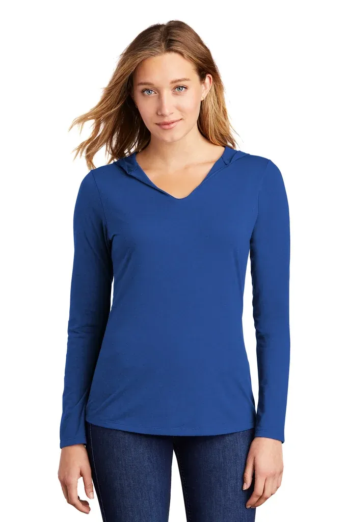 District® Women's Perfect Tri® Long Sleeve Hoodie. DM139L - additional view 1