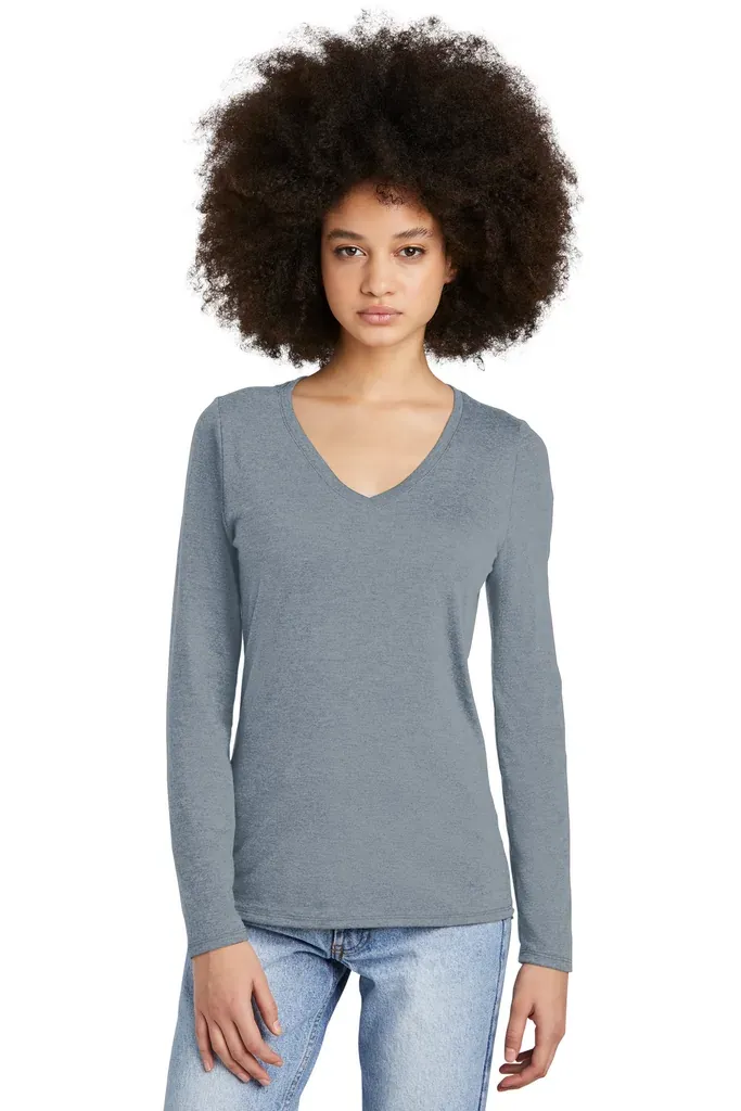District® Women's Perfect Tri® Long Sleeve V-Neck Tee DT135 - additional view 3