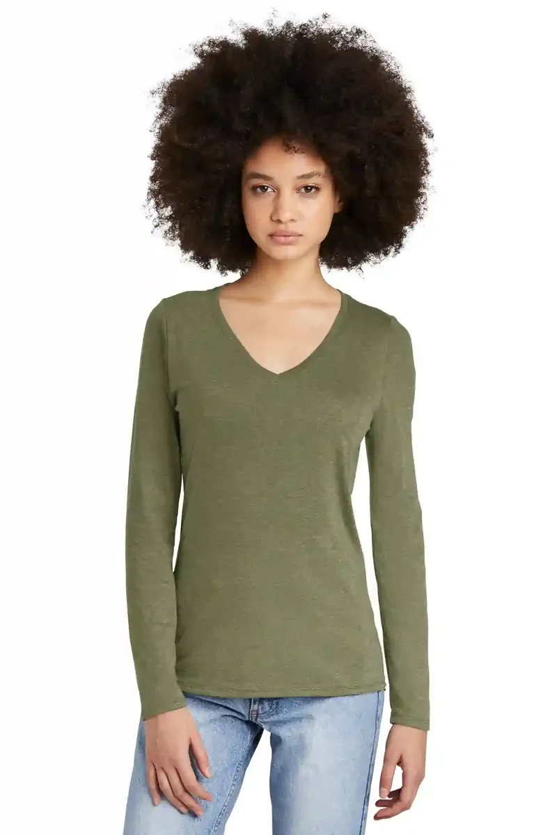 District® Women's Perfect Tri® Long Sleeve V-Neck Tee DT135 - additional view 4