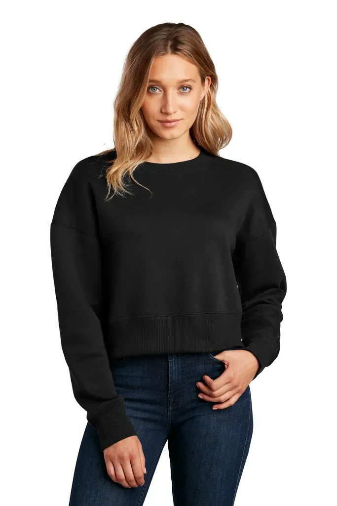 District ® Women's Perfect Weight ® Fleece Cropped Crew DT1105 - additional view 2