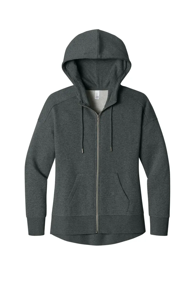 District ® Women's Perfect Weight ® Fleece Drop Shoulder Full-Zip Hoodie DT1104 - additional view 5