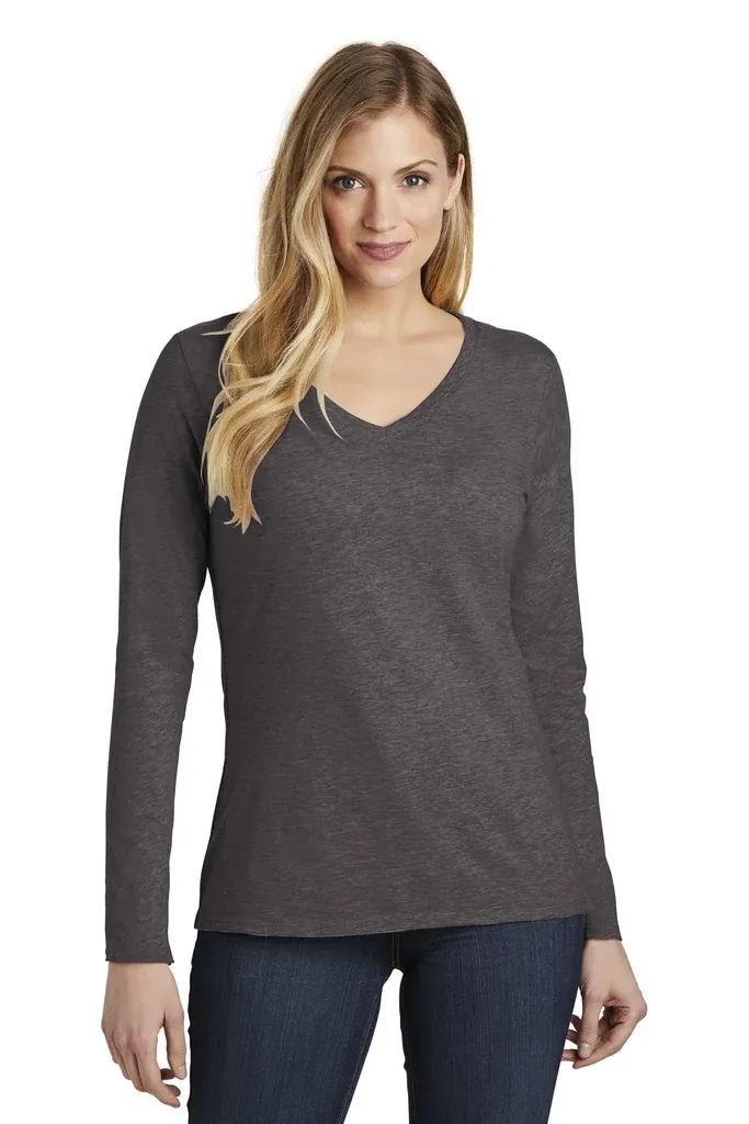 District ® Women's Very Important Tee ® Long Sleeve V-Neck. DT6201 - additional view 3
