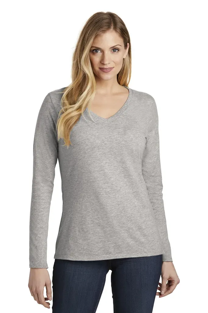 District ® Women's Very Important Tee ® Long Sleeve V-Neck. DT6201 - additional view 2