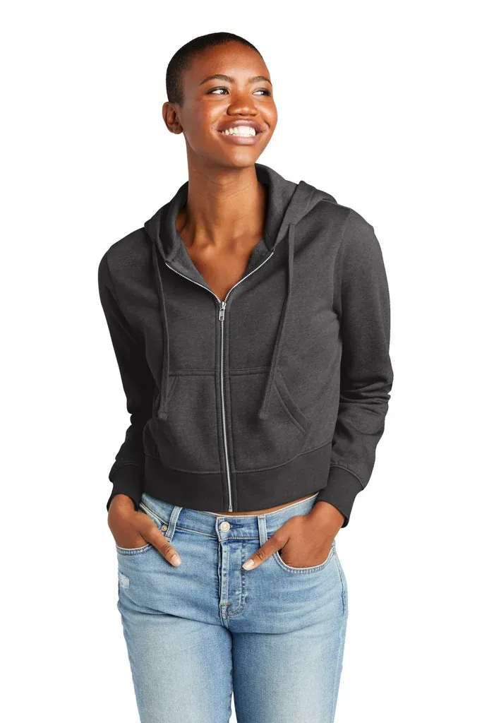 District® Women's V.I.T. Fleece Full-Zip Hoodie DT6103 - additional view 3