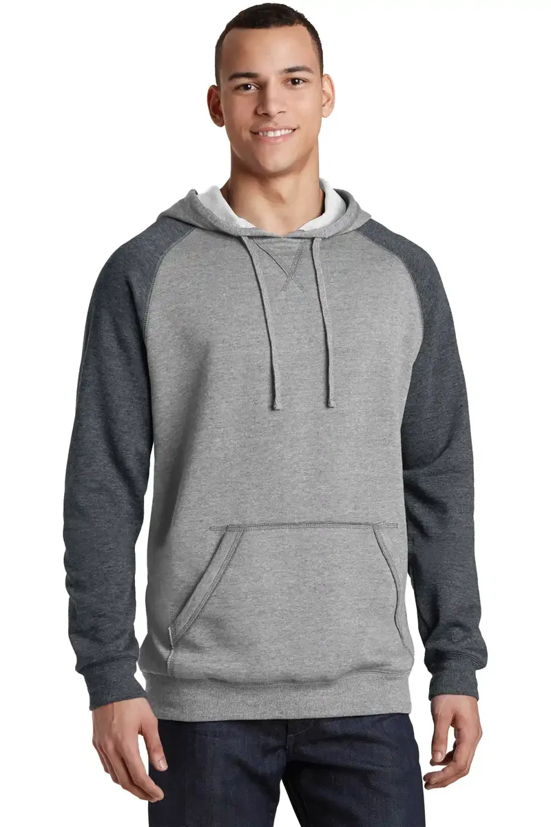District® Young Mens Lightweight Fleece Raglan Hoodie.  DT196 - additional view 2