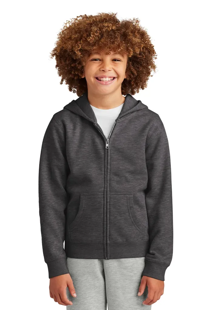 District® Youth V.I.T. Fleece Full-Zip Hoodie DT6102Y - additional view 2