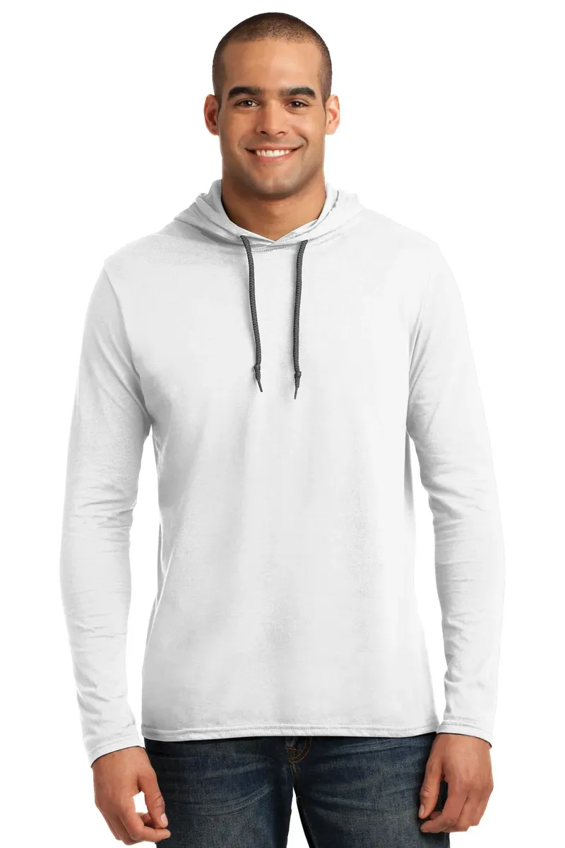 Gildan® 100% Ring Spun Cotton Long Sleeve Hooded T-Shirt. 987 - additional view 1