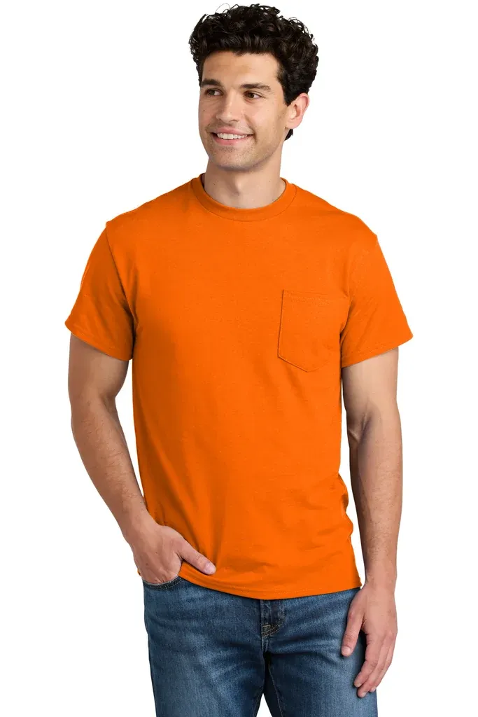 Gildan® - DryBlend® 50 Cotton/50 Poly Pocket T-Shirt. 8300 - additional view 3