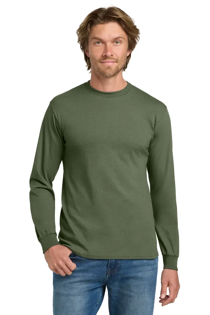 Gildan® - Heavy Cotton 100% Cotton Long Sleeve T-Shirt.  5400 - additional view 2