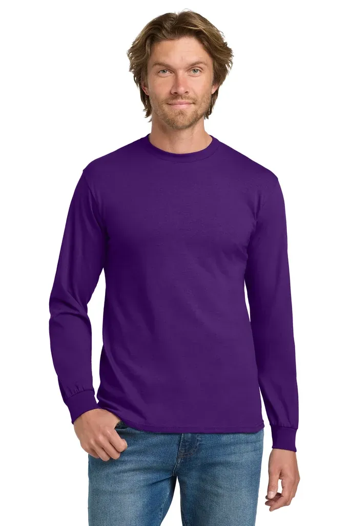 Gildan® - Heavy Cotton 100% Cotton Long Sleeve T-Shirt.  5400 - additional view 7