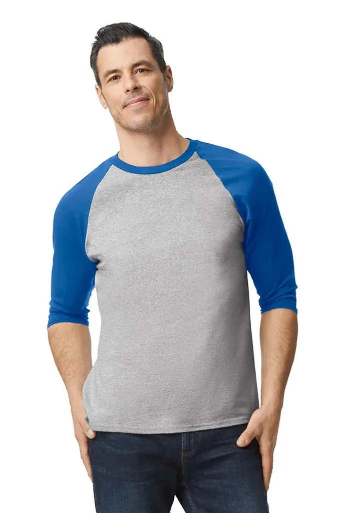 Gildan® Heavy Cotton™ 3/4-Sleeve Raglan T-Shirt. 5700 - additional view 2