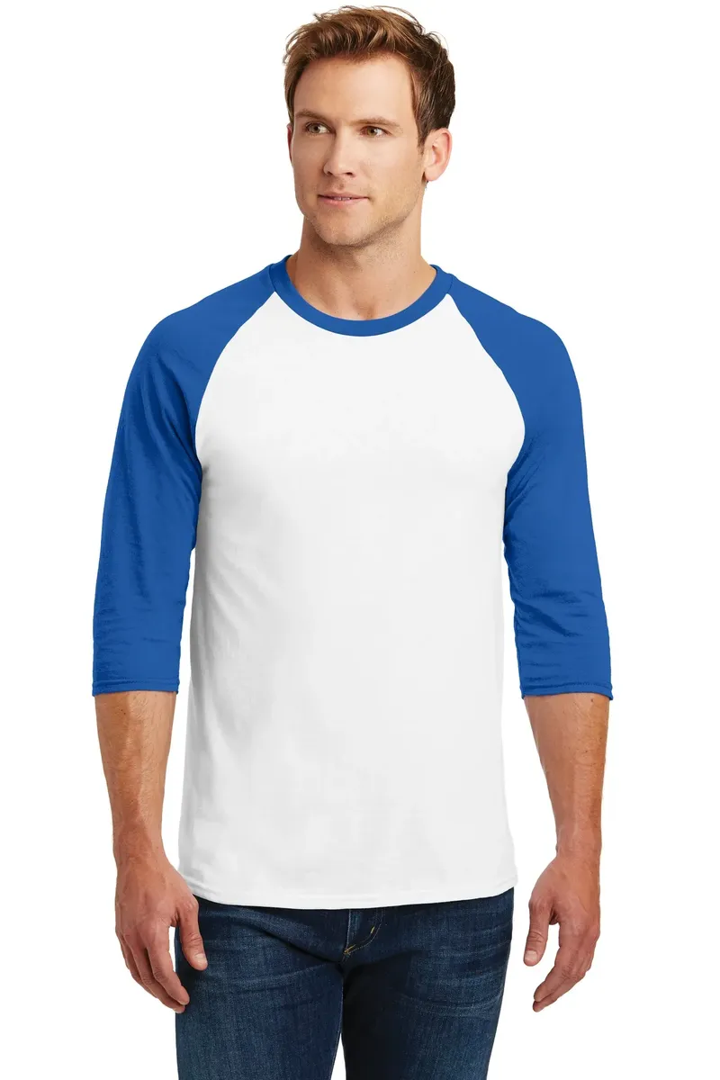 Gildan® Heavy Cotton™ 3/4-Sleeve Raglan T-Shirt. 5700 - additional view 6