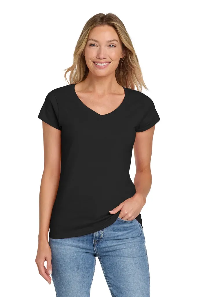 Gildan Softstyle® Women's Fit V-Neck T-Shirt. 64V00L - additional view 2
