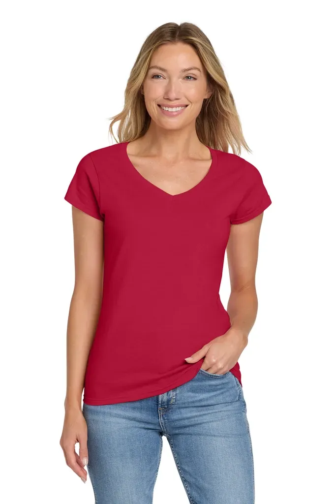 Gildan Softstyle® Women's Fit V-Neck T-Shirt. 64V00L - additional view 5