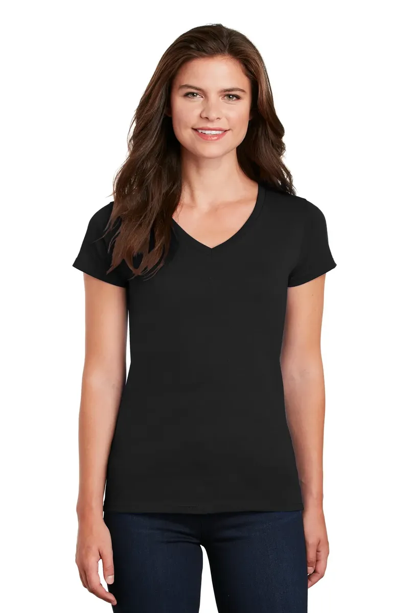 Gildan® Women's Heavy Cotton 100% Cotton V-Neck T-Shirt. 5V00L - additional view 2