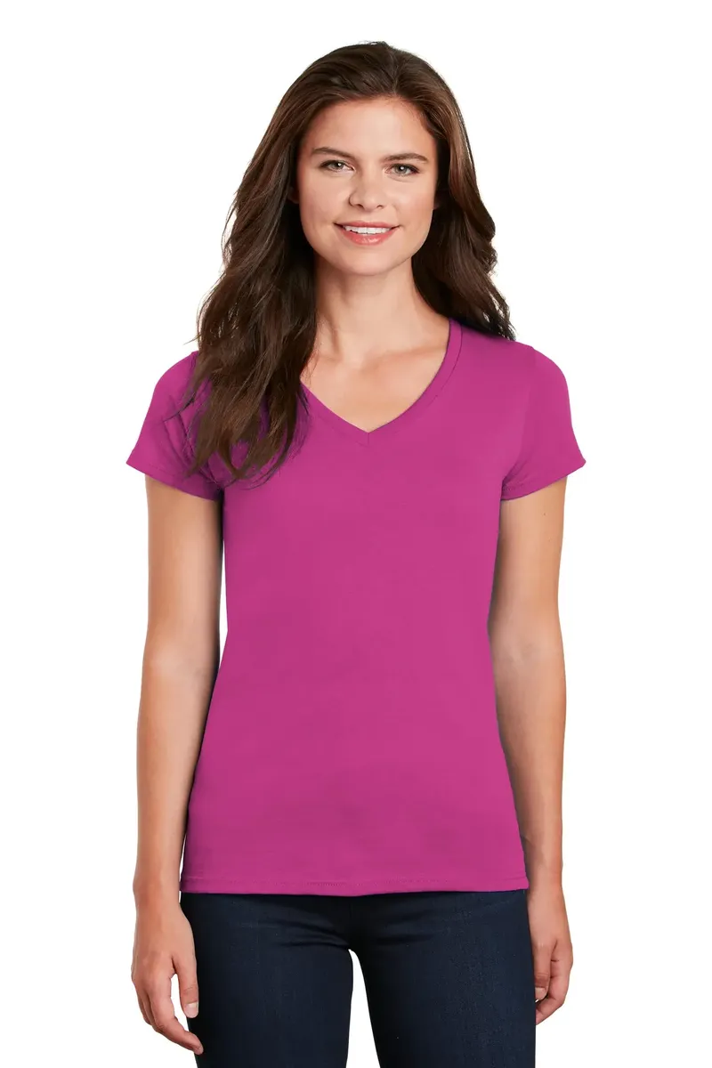Gildan® Women's Heavy Cotton 100% Cotton V-Neck T-Shirt. 5V00L - additional view 7