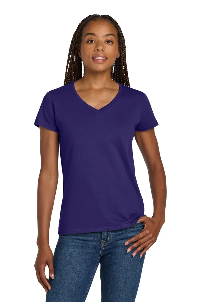 Gildan® Women's Heavy Cotton 100% Cotton V-Neck T-Shirt. 5V00L - additional view 8