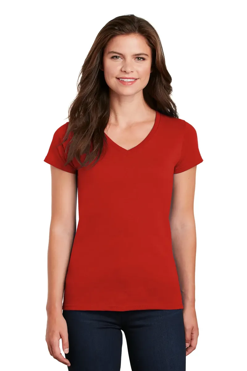 Gildan® Women's Heavy Cotton 100% Cotton V-Neck T-Shirt. 5V00L