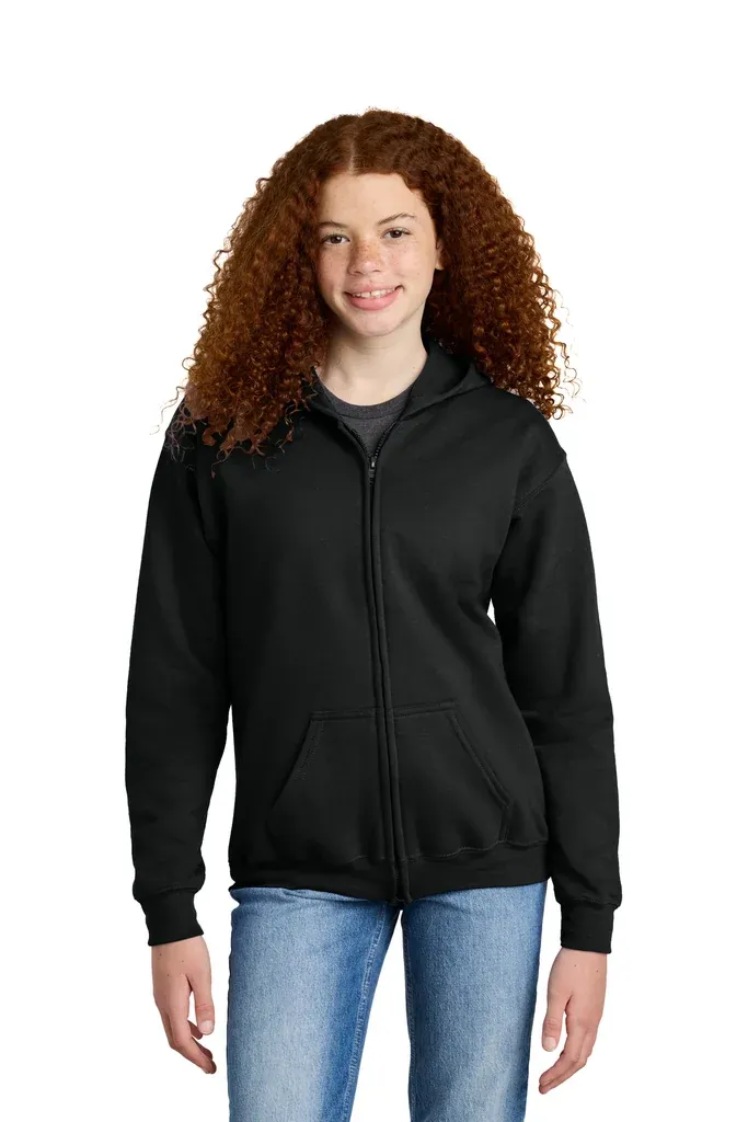 Gildan® Youth Heavy Blend Full-Zip Hooded Sweatshirt. 18600B