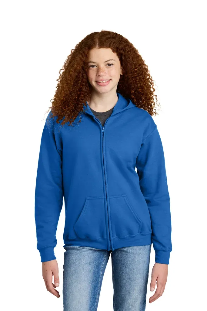 Gildan® Youth Heavy Blend Full-Zip Hooded Sweatshirt. 18600B - additional view 1