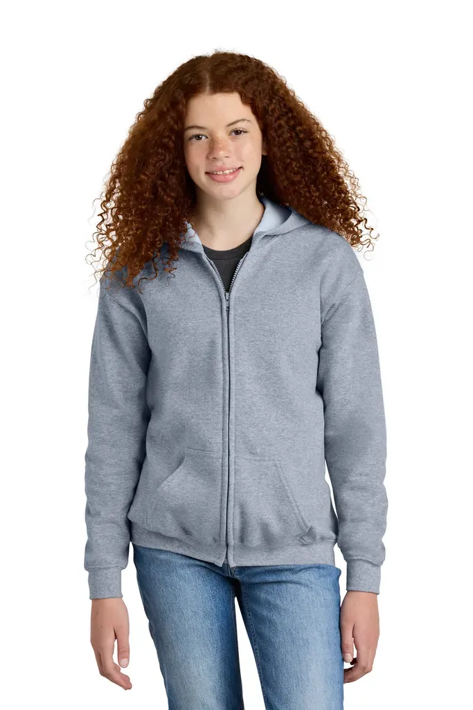 Gildan® Youth Heavy Blend Full-Zip Hooded Sweatshirt. 18600B - additional view 4