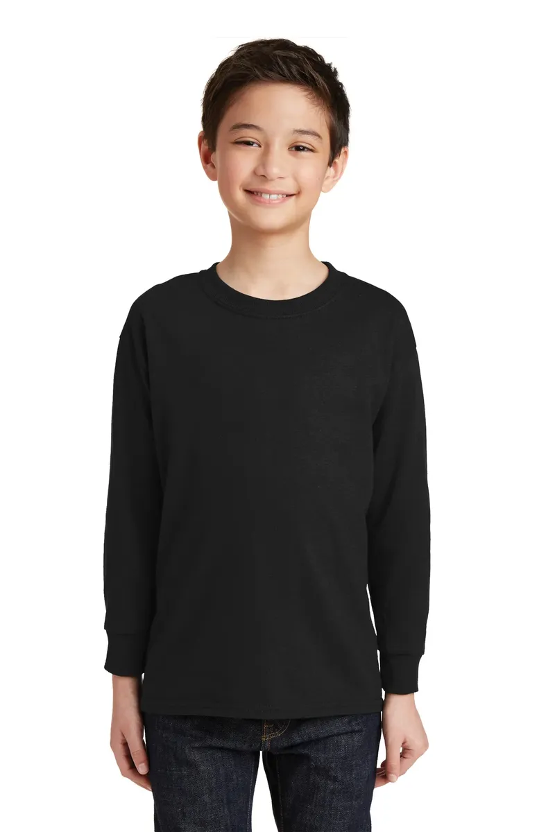 Gildan® Youth Heavy Cotton 100% Cotton Long Sleeve T-Shirt. 5400B - additional view 9