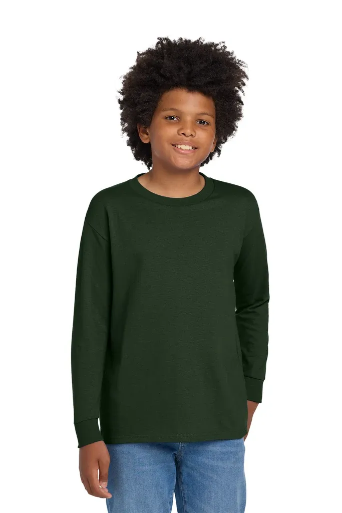 Gildan® Youth Heavy Cotton 100% Cotton Long Sleeve T-Shirt. 5400B - additional view 7
