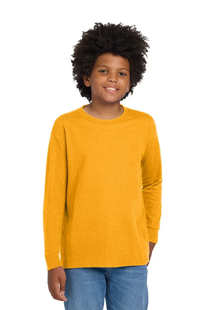 Gildan® Youth Heavy Cotton 100% Cotton Long Sleeve T-Shirt. 5400B - additional view 8