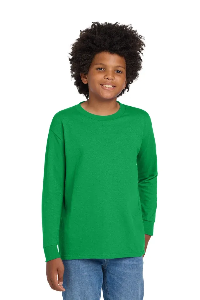 Gildan® Youth Heavy Cotton 100% Cotton Long Sleeve T-Shirt. 5400B