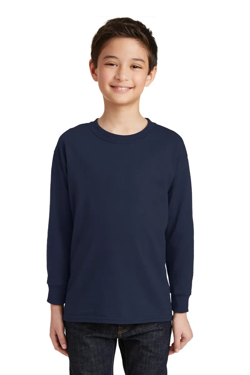 Gildan® Youth Heavy Cotton 100% Cotton Long Sleeve T-Shirt. 5400B - additional view 2