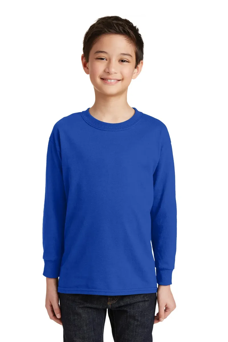 Gildan® Youth Heavy Cotton 100% Cotton Long Sleeve T-Shirt. 5400B - additional view 3
