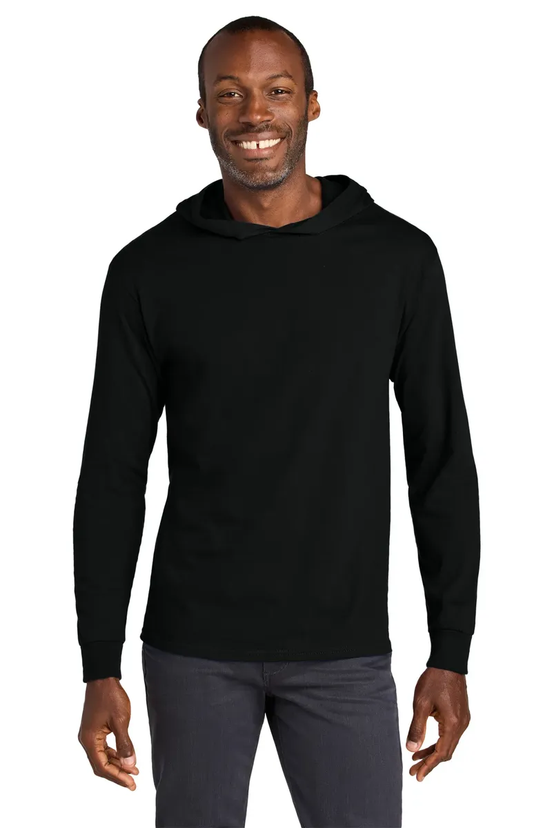 Jerzees Classics Unisex Cotton Long Sleeve Hooded T-Shirt 363LH - additional view 4