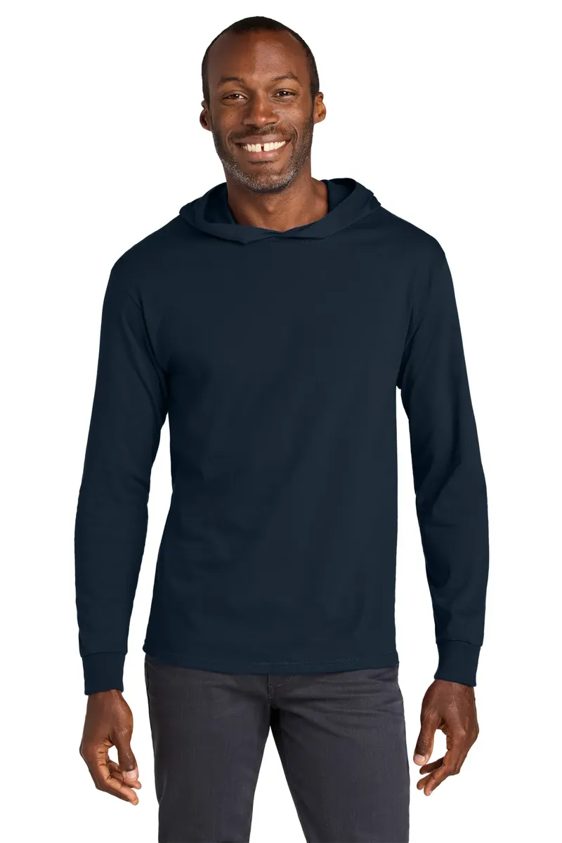 Jerzees Classics Unisex Cotton Long Sleeve Hooded T-Shirt 363LH