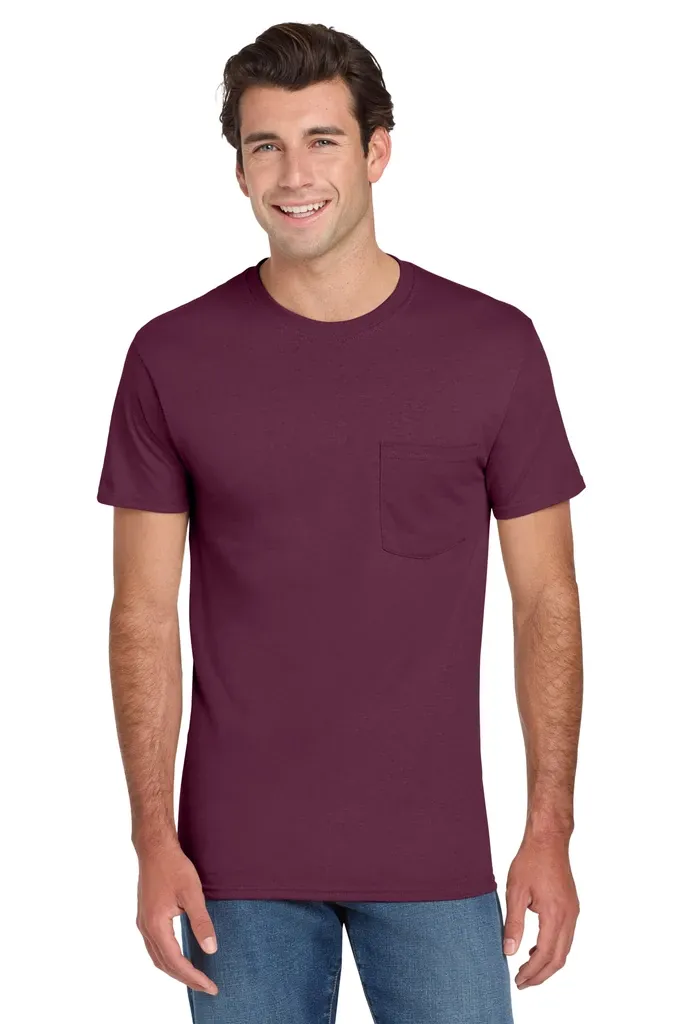 Jerzees® -  Dri-Power® 50/50 Cotton/Poly Pocket T-Shirt.  29MP - additional view 1