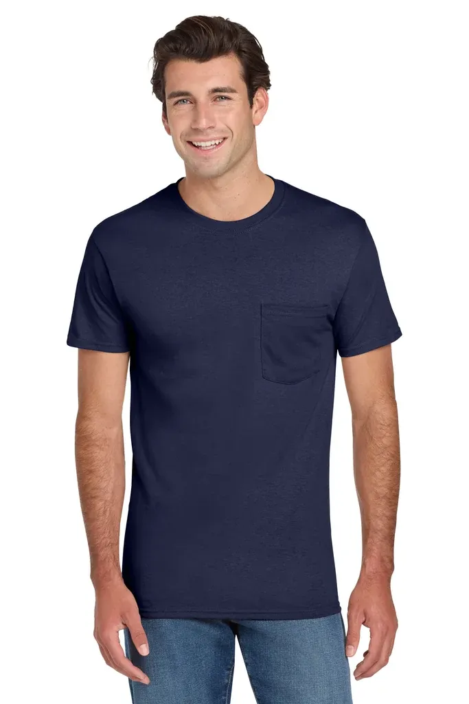 Jerzees® -  Dri-Power® 50/50 Cotton/Poly Pocket T-Shirt.  29MP - additional view 7