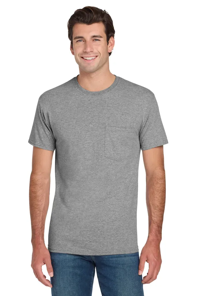 Jerzees® - Dri-Power® 50/50 Cotton/Poly Pocket T-Shirt. 29MP