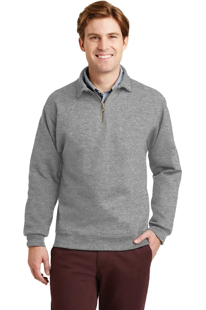 Jerzees® Super Sweats® NuBlend® - 1/4-Zip Sweatshirt with Cadet Collar.  4528M - additional view 3