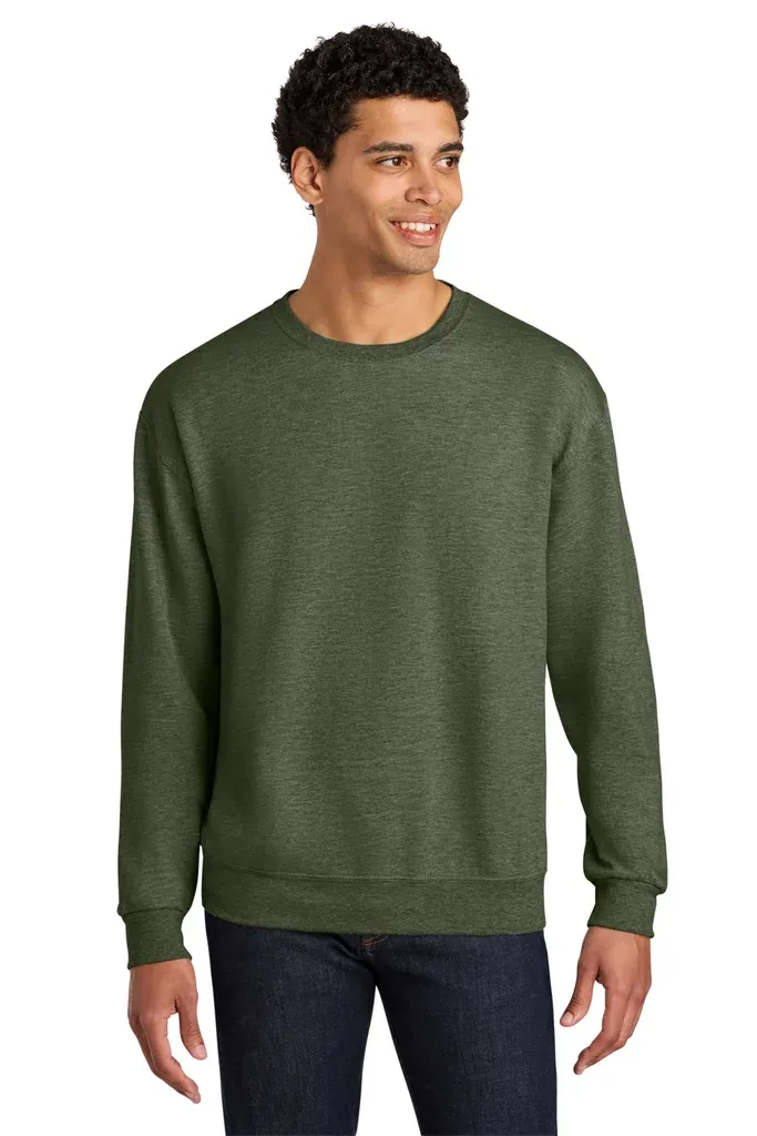 Jerzees Ultimate Unisex CVC Ring Spun Crewneck Sweatshirt IC48M - additional view 6