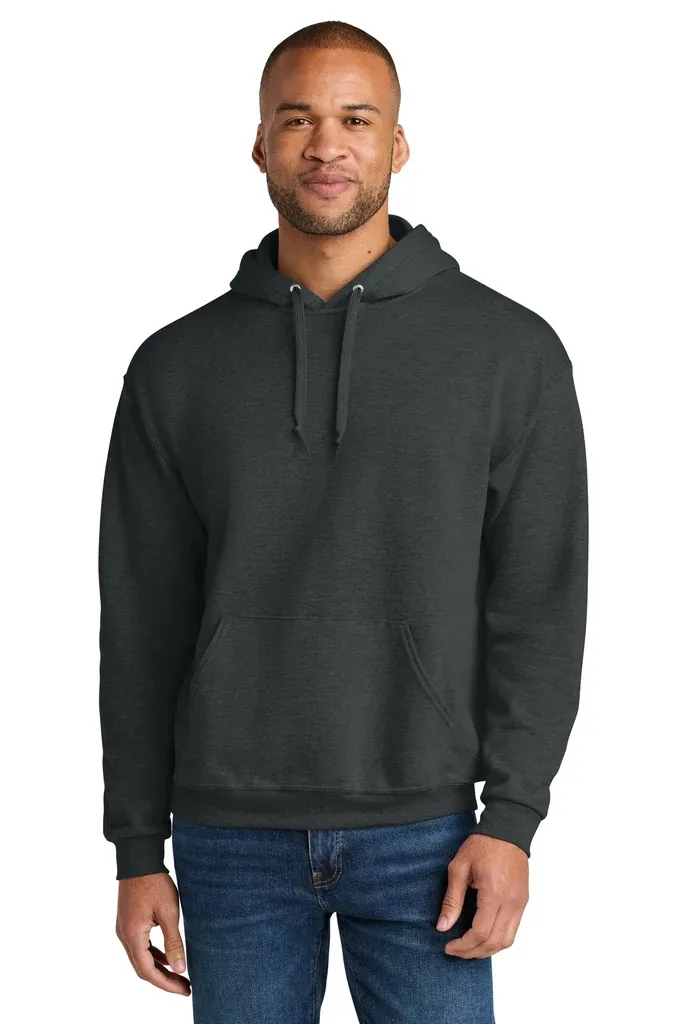 Jerzees Ultimate Unisex CVC Ring Spun Hooded Sweatshirt IC49M - additional view 7