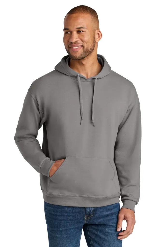 Jerzees Ultimate Unisex CVC Ring Spun Hooded Sweatshirt IC49M - additional view 9