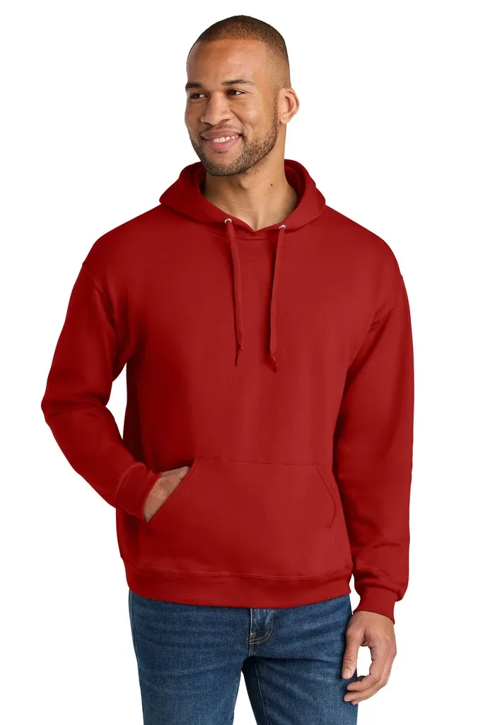 Jerzees Ultimate Unisex CVC Ring Spun Hooded Sweatshirt IC49M - additional view 6