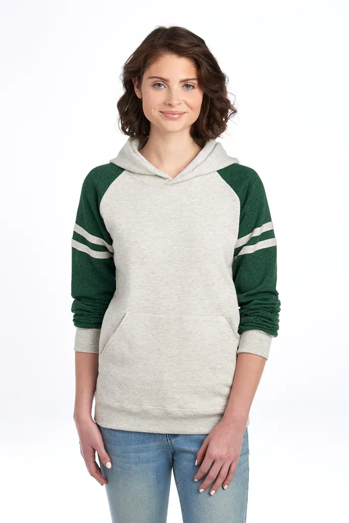 Jerzees® Unisex NuBlend® Varsity Colorblock Hooded Sweatshirt 97C - additional view 3
