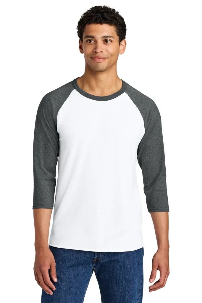Jerzees® Unisex Premium Blend Combed Ring Spun 3/4-Sleeve Raglan 560R - additional view 2